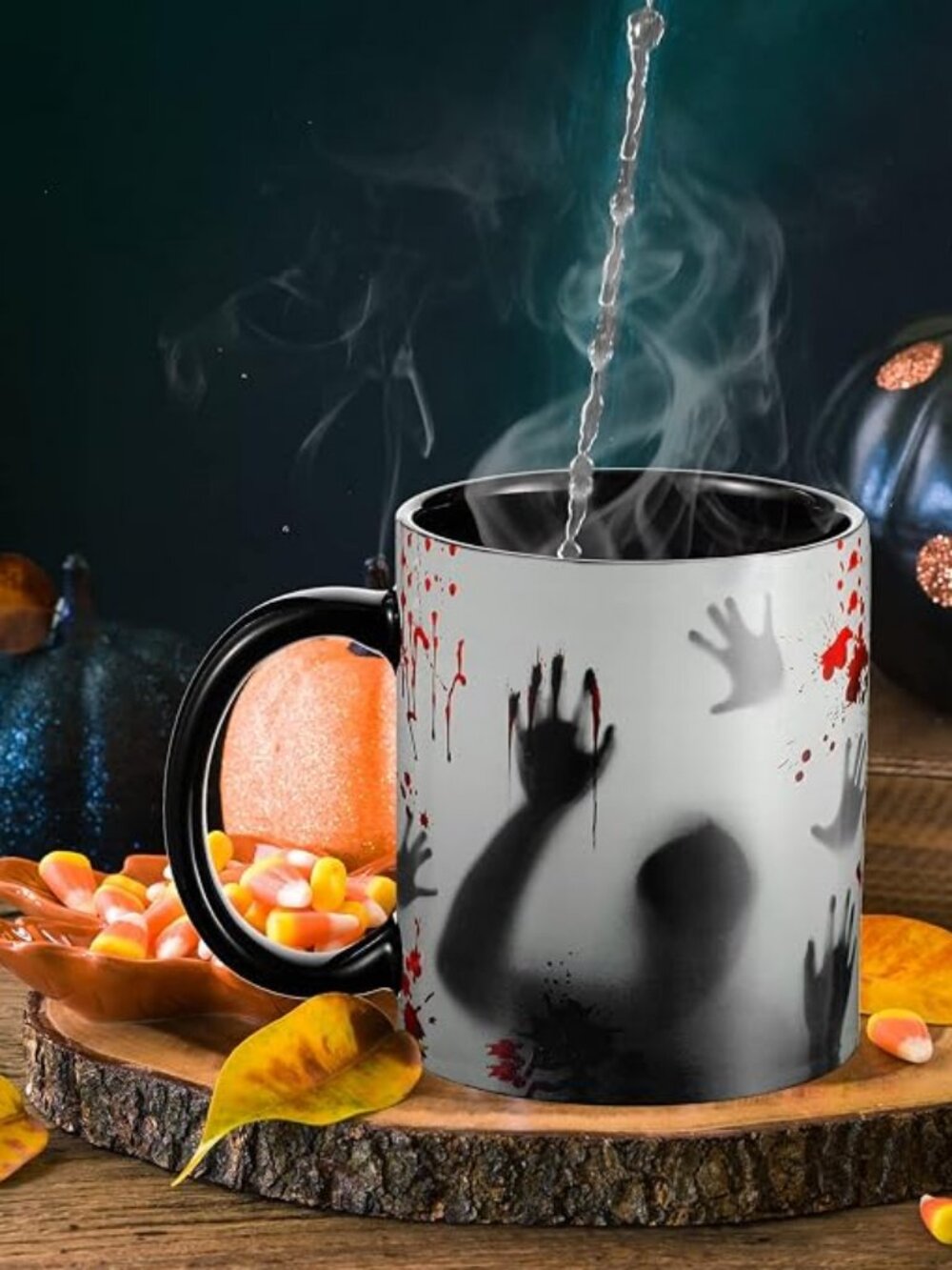 Zopeal Color Changing Zombie Mug Heat Sensitive Horror Gifts Ceramic 11 oz